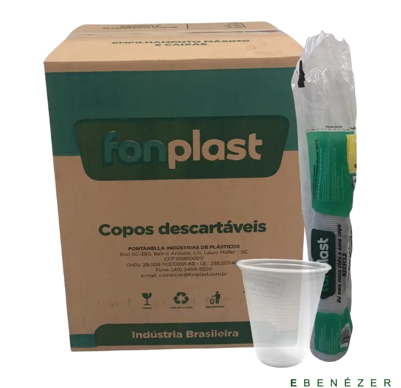 copo 180ml transparente fontplast 0367
