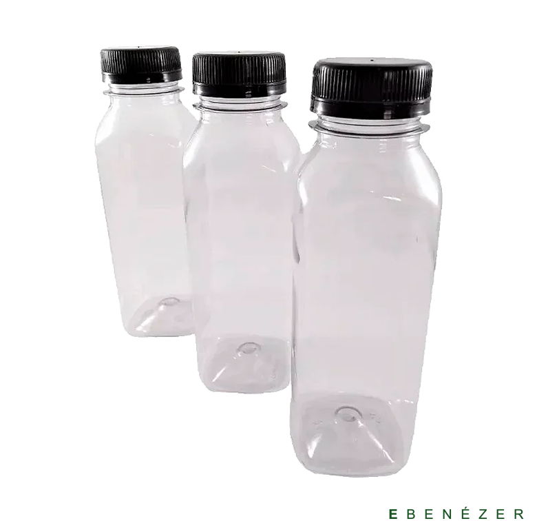 garrafa pet transparente ml tampa preta 0540