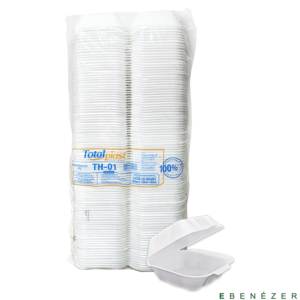th01 hamburgueira th-01 saladeira de isopor pequena rasa totalplast 0286